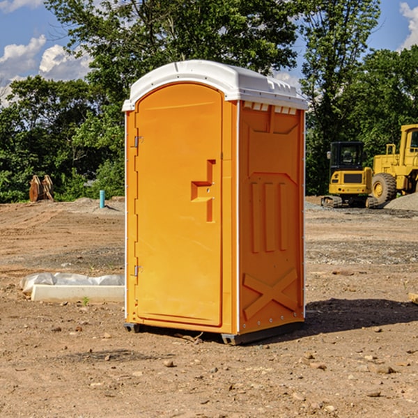 how often are the porta potties cleaned and serviced during a rental period in Salem